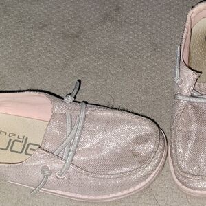 Hey Dude Kids Sparkle Pink Moccasins